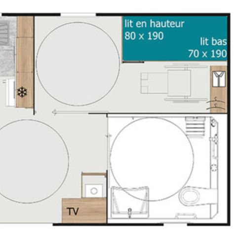 BUNGALOW 4 personnes - Ciela Confort PMR - 2 chambres