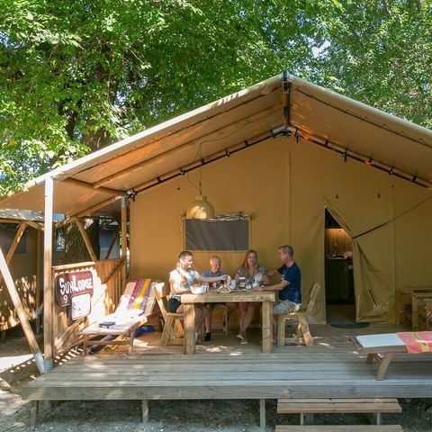 Tente en toile et en bois 5 personnes - Bintulu