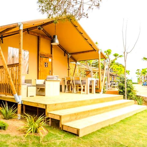 Tente en toile et en bois 4 personnes - Glamping Mar 4 pers