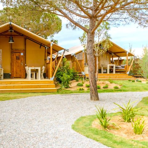 Tente en toile et en bois 4 personnes - Glamping Mar 4 pers