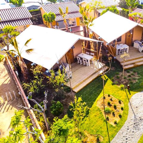 Tente en toile et en bois 4 personnes - Glamping Mar 4 pers