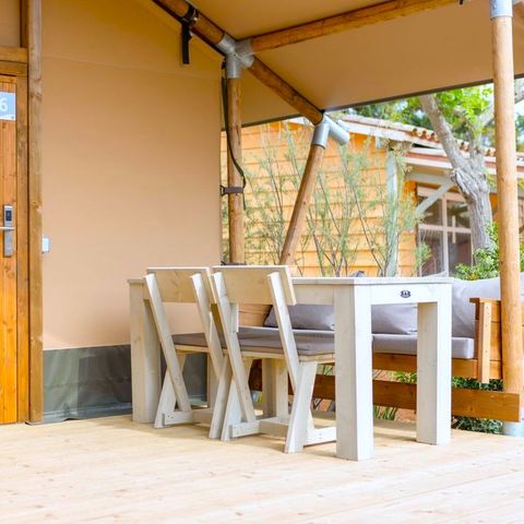 Tente en toile et en bois 4 personnes - Glamping Mar 4 pers