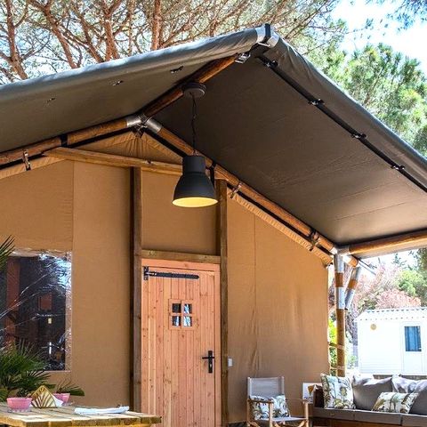 Tente en toile et en bois 2 personnes - Glamping Mar 2 pers
