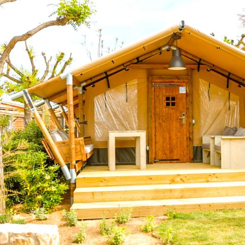 Tente en toile et en bois 2 personnes - Glamping Mar 2 pers