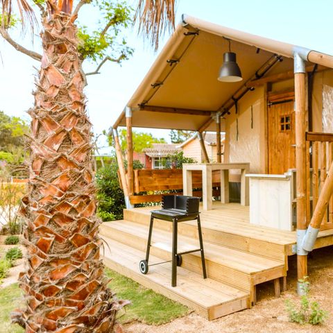 Tente en toile et en bois 2 personnes - Glamping Mar 2 pers