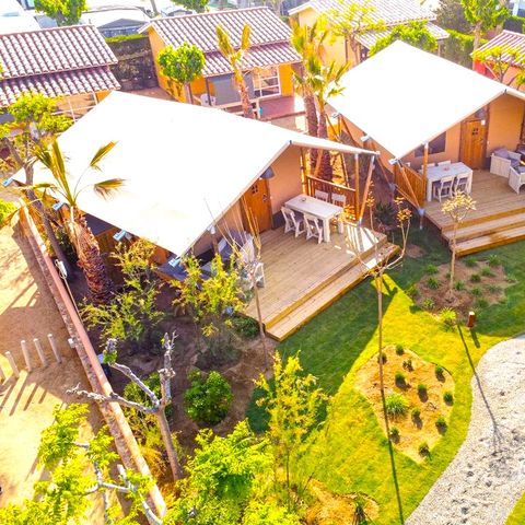 Tente en toile et en bois 2 personnes - Glamping Mar 2 pers