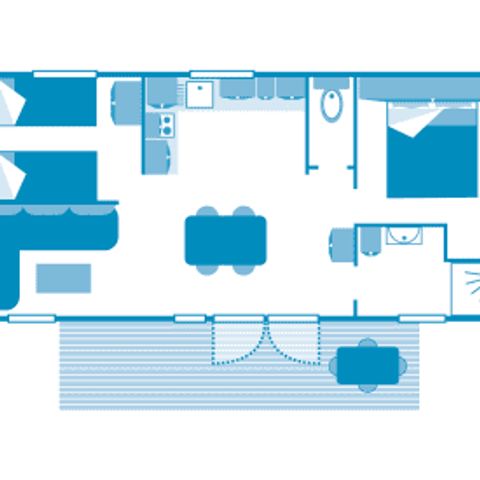 BUNGALOW 5 personnes - Cottage 4/5p 2ch ***