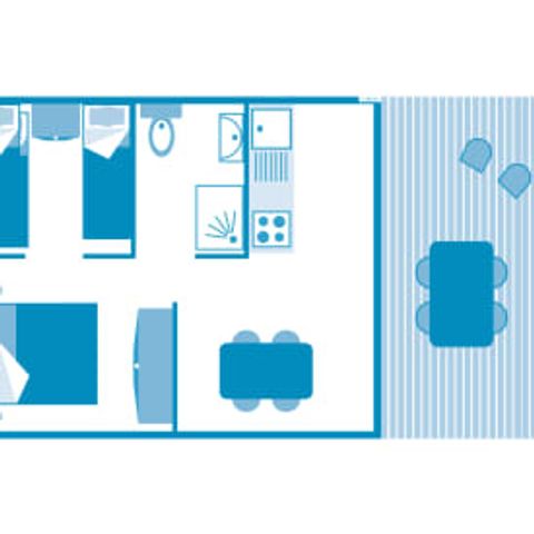 TENTE TOILE ET BOIS 5 personnes - Lodge 5p 2ch ****