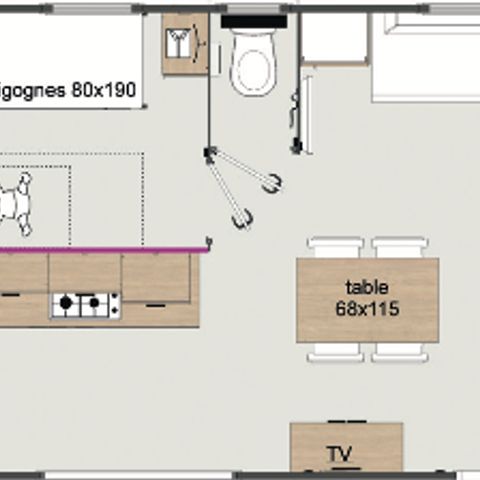 BUNGALOW 12 personnes - Le Coin des Copains - 2 mobil homes Loggia Bay (possibilité de louer un PA en supplément)