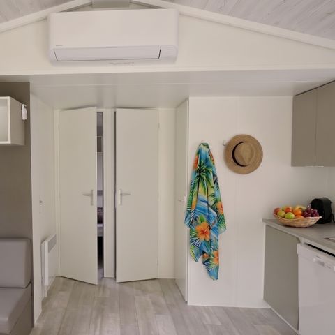 Mobilhome 6 personnes - LOGGIA BAY vue rivière - 2 chambres - TV - CLIM - LV