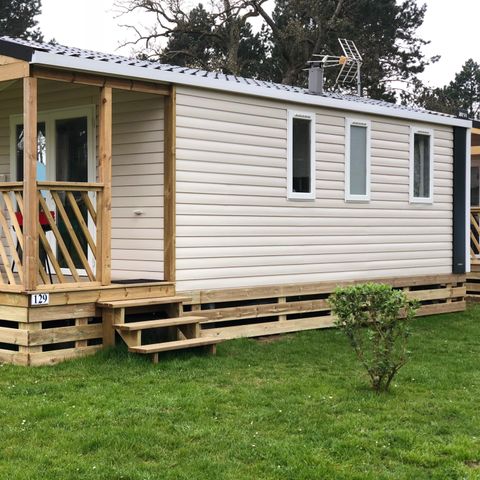 Mobilhome 4 personnes - Premium 25 m² dont Terrasse couverte- 2 chambres +TV + Lave-vaisselle + BBQ
