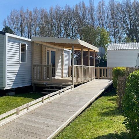 Mobilhome 4 personnes - Confort 27m² PMR 2 chambres dont terrasse + TV