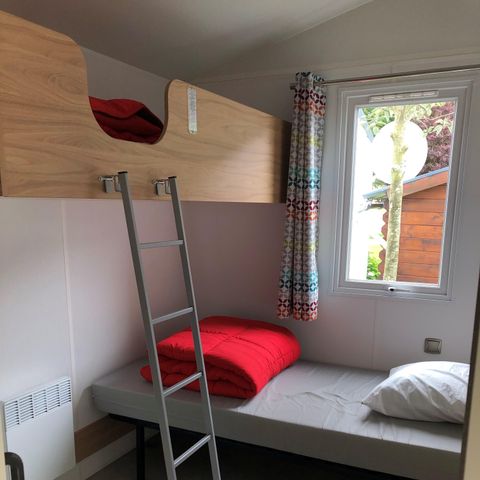 Mobilhome 4 personnes - Confort 27m² PMR 2 chambres dont terrasse + TV