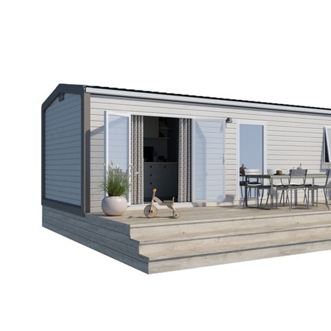 BUNGALOW 4 personnes - Confort 32m² (2 chambres) dont terrasse couverte + TV + BBQ