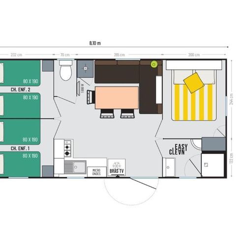 BUNGALOW 6 personnes - Loft Premium 32/33m² - Clim TV