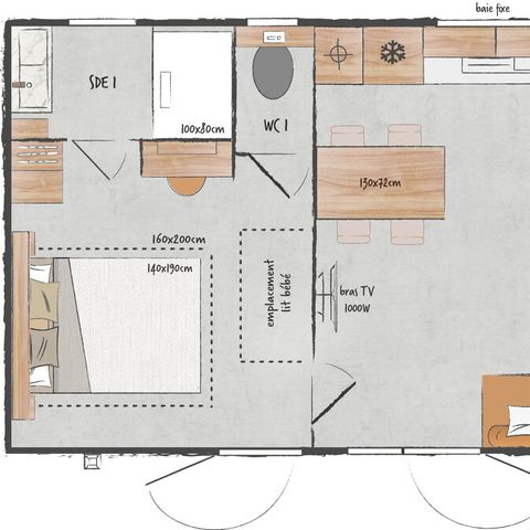 BUNGALOW 4 personnes - NEW - Mobil home Ciela Prestige - 2 chambresdont 1 suite parentale - draps, serviettes et barbecue i