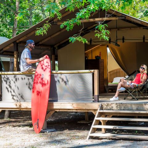 TENTE TOILE ET BOIS 5 personnes - Safari Lodge 