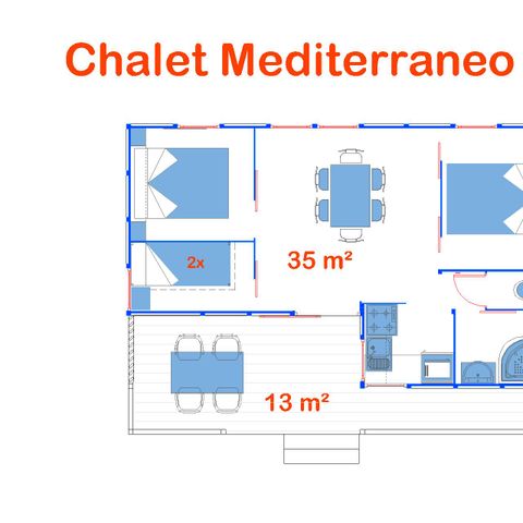 CHALET 6 personnes - Mediterranean