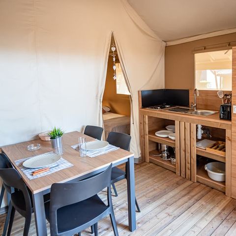 TENTE TOILE ET BOIS 5 personnes - Safari Savannah