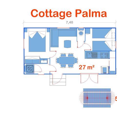 BUNGALOW 6 personnes - Cottage Palma