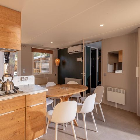 Mobilhome 6 personnes - Mobil-home | Ultimate | 3 Ch. | 6 Pers. | Terrasse surélevée | Jacuzzi | 2 SDB | Clim.