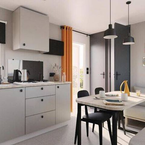 BUNGALOW 6 personnes - Mobil-home | Premium | 3 Ch. | 6 Pers. | Terrasse Lounge | Clim.