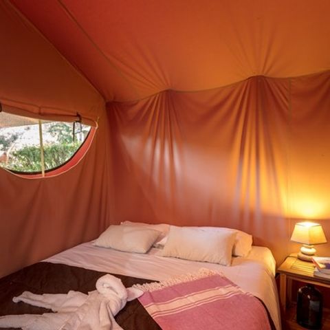 Tente en toile et en bois 5 personnes - Lodge