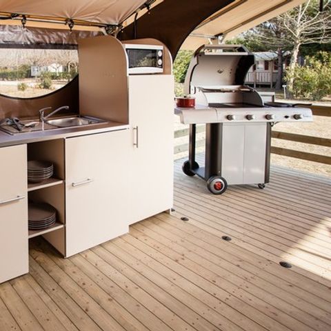 TENTE TOILE ET BOIS 5 personnes - Lodge