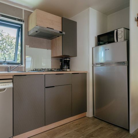 BUNGALOW 6 personnes - Mobil-home | Premium | 3 Ch. | 6 Pers. | Terrasse surélevée | Clim.