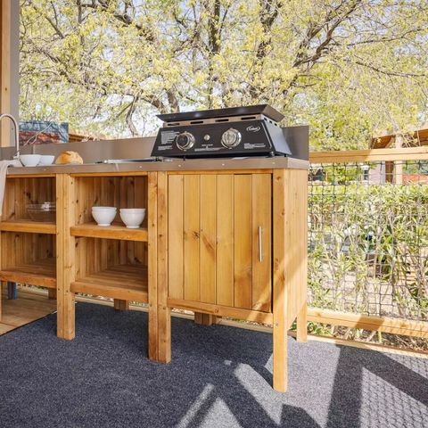 BUNGALOW 6 personnes - Ultimate | 3 Ch. | 6 Pers. | Terrasse Lounge | Outdoor kitchen | 2 SDB | Clim. | TV