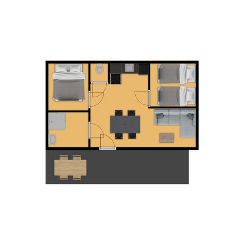 BUNGALOW 4 personnes - Tré fibre