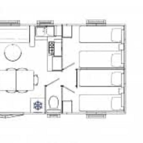 BUNGALOW 12 personnes - Family Max - 2 Mobiles Home 3 chambres