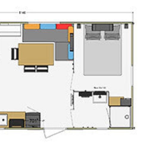 BUNGALOW 12 personnes - Family Max - 2 Mobiles Home 3 chambres