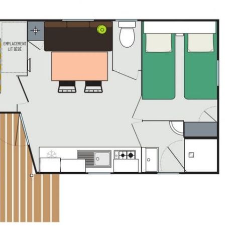 BUNGALOW 5 personnes - Evasion 2 chambres 23m²