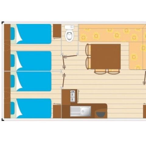 BUNGALOW 8 personnes - Loisir 3 chambres 35m²