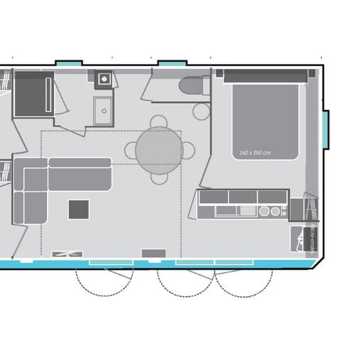BUNGALOW 6 personnes - Premium 3 chambres 34m²
