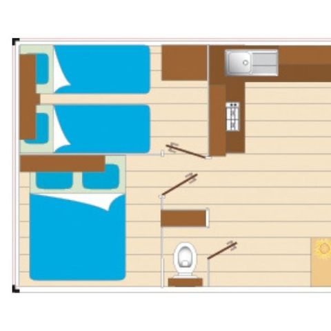 BUNGALOW 4 personnes - Cocoon 2 chambres 21 m²