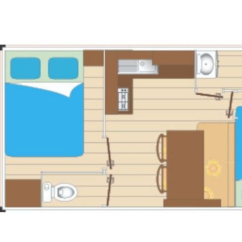 BUNGALOW 4 personnes - Cocoon 2 chambres 18m²