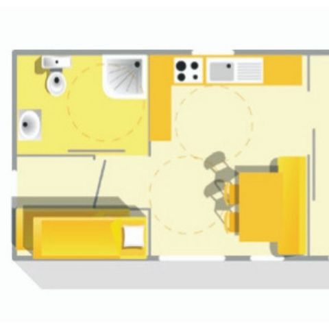 BUNGALOW 6 personnes - Evasion PMR 2 chambres 28m²