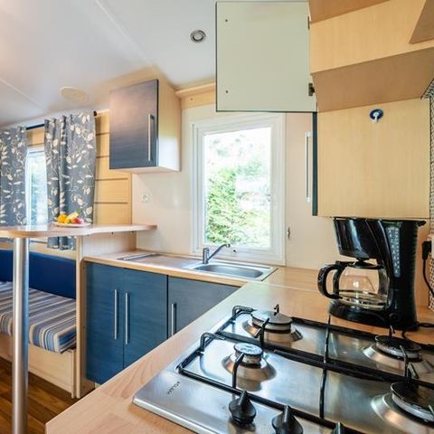 BUNGALOW 6 personnes - Mobil-home Forêt 34.5m² (3 chambres) (+ de 10 ans) + Terrasse + TV 4/6 pers