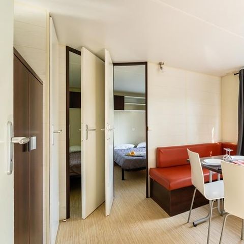 BUNGALOW 4 personnes - Mobil home Cottage intégré 27.5m² (2 chambres) (+ de 13 ans) + terrasse intégrée+ TV 4 pers