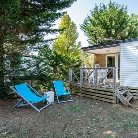 BUNGALOW 4 personnes - Mobil home Cottage intégré 27.5m² (2 chambres) (+ de 13 ans) + terrasse intégrée+ TV 4 pers