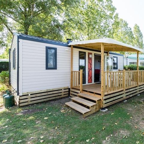 BUNGALOW 5 personnes - Mobil-home Evasion 28.5m² (2 chambres) (- de 9 ans) + TV + Terrasse 4/5 pers