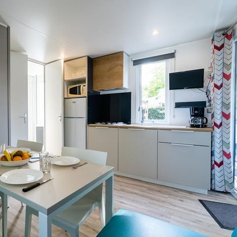 BUNGALOW 4 personnes - Mobil-home Horizon 27.5m² (2 chambres) (- de 8 ans) + terrasse intégrée + TV 4 pers