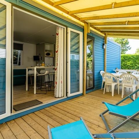 BUNGALOW 6 personnes - Grand Large 34.5m² (3 chambres) (- de 8 ans) + TV / Dimanche au Dimanche 4/6 pers.