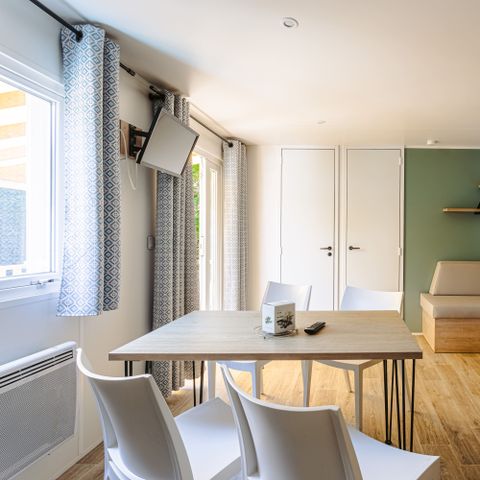 Mobilhome 5 personnes - Mobil-home Evasion Plus 28.5m² (2 chambres) (- de 3 ans) + TV + Terrasse + Clim + Lave-vaisselle 4/5 pers