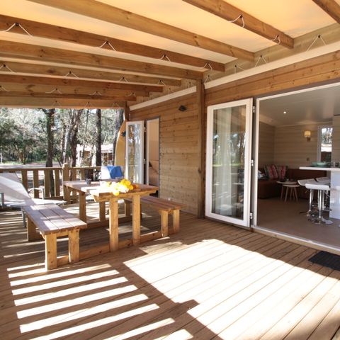 LODGE 4 personnes - Cottage Patio "Vue forêt" 4p - 2 chambres - TV - Climatisation