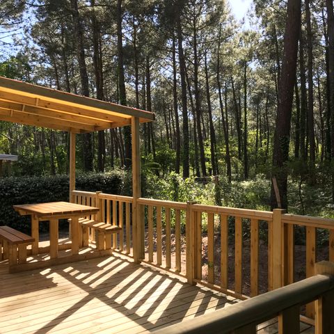 LODGE 4 personnes - Cottage Patio "Vue forêt" 4p - 2 chambres - TV - Climatisation