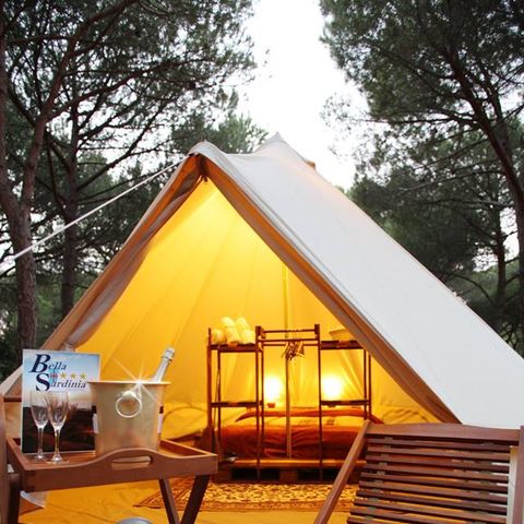 Tente en toile et en bois 4 personnes - BELLA TENT - Sans sanitaires