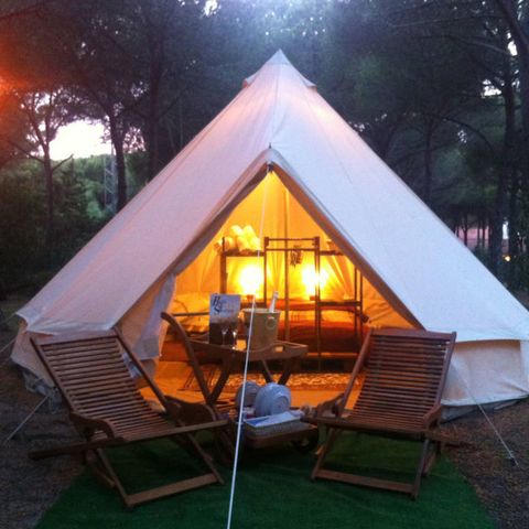 Tente en toile et en bois 4 personnes - BELLA TENT - Sans sanitaires
